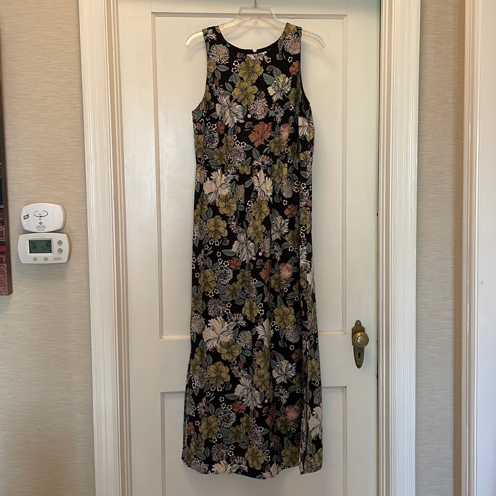 LOFT Outlet Sleeveless Floral Maxi Dress